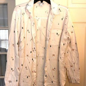 Women's Old Navy Classic Shirt with Margaritas/cocktails on it, XL